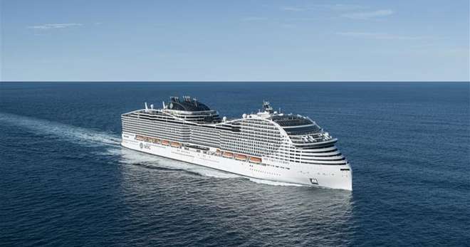 MSC World Asia, novo navio da MSC Cruzeiros que navegará no Caribe Sul na temporada 2027/2028.